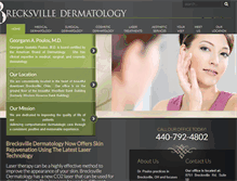 Tablet Screenshot of brecksvilledermatology.com